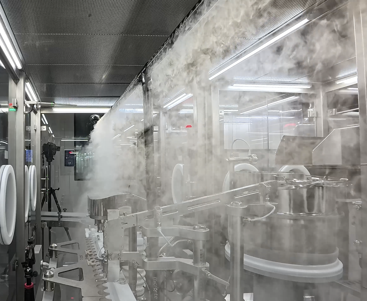 نمونه ای از تست بصری‌سازی جریان هوا در اتاق تمیز